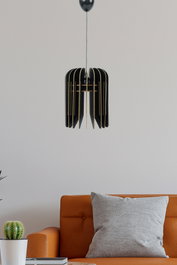 Opviq Lámpara de araña 211-LS Diseño Tulipán Negro